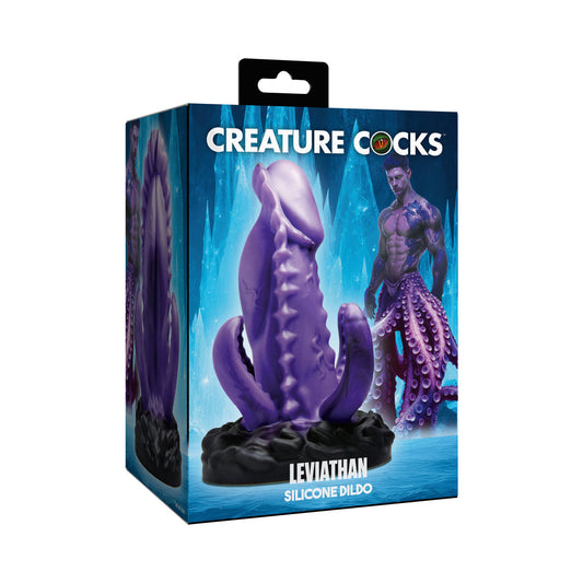 Creature Cocks Leviathan Silicone Dildo – Purple – Tentacle Design