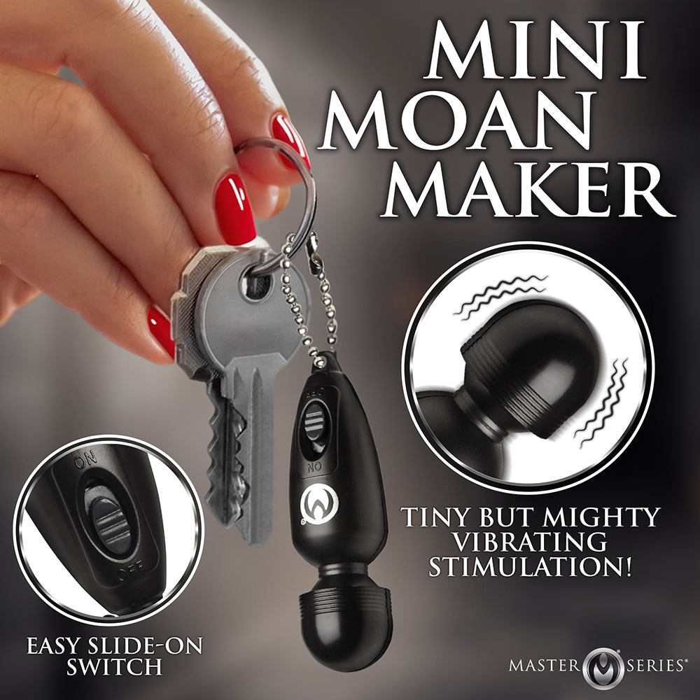 Master Series Thunderstick Mini Vibrating Wand Keychain – Black