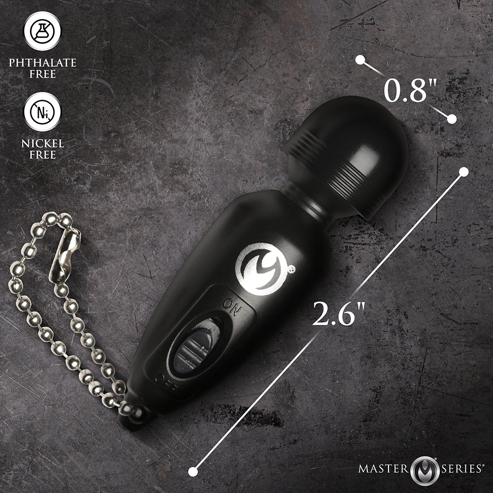 Master Series Thunderstick Mini Vibrating Wand Keychain – Black