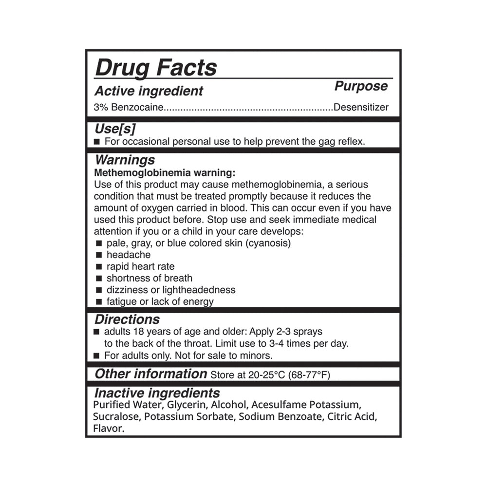 Adam & Eve Deep Throat Desensitizing Spray – Strawberry Flavor – 1 fl. oz.