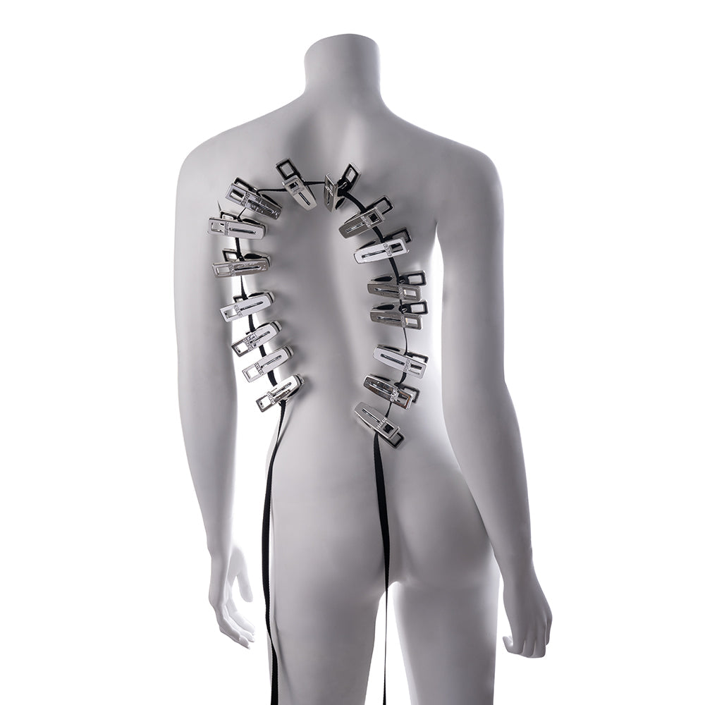 Sportsheets Edge Body Zipper Clothes Pins – Silver, 16 Clamps with Silicone Lining
