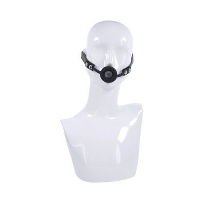 Sportsheets Edge Silicone Ring Gag – Black – Breathable Design with Adjustable Strap