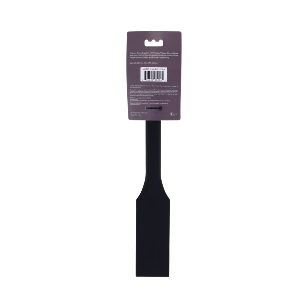 Sportsheets Edge Spiked Silicone Paddle – Black – Impact Tool