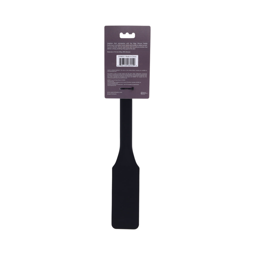 Sportsheets Edge Pins & Needles Silicone Paddle – Black – Body-Safe Silicone