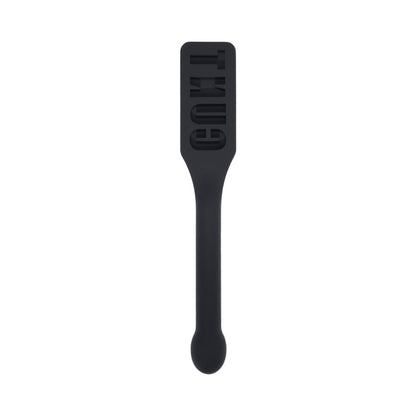 Sportsheets Edge CUNT Silicone Paddle - Black - Flexible Design with Metal Reinforced Handle