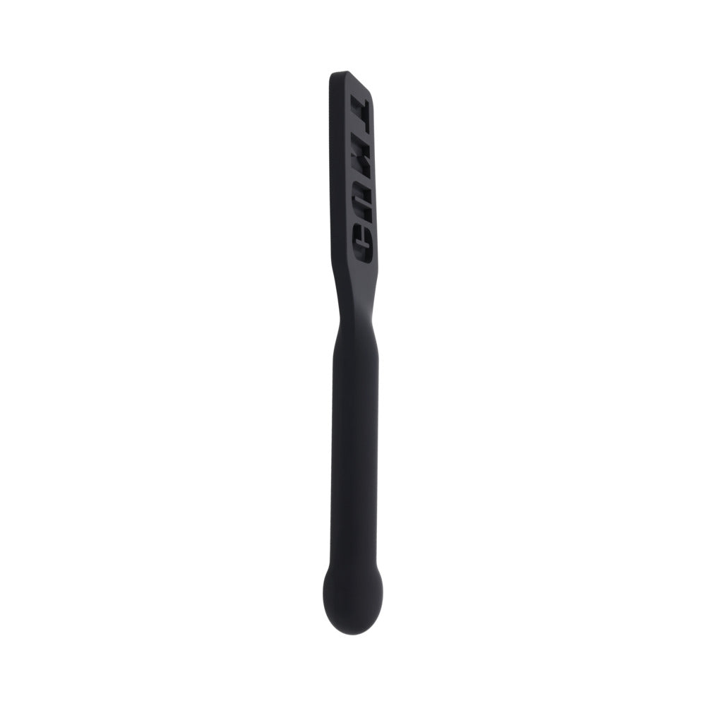 Sportsheets Edge CUNT Silicone Paddle - Black - Flexible Design with Metal Reinforced Handle