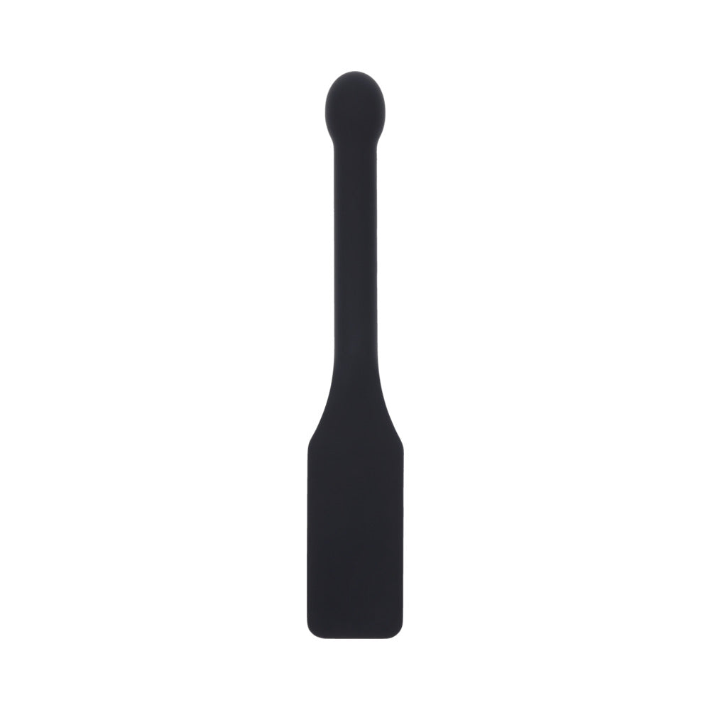 Sportsheets Edge CUNT Silicone Paddle - Black - Flexible Design with Metal Reinforced Handle