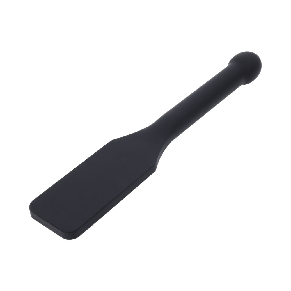 Sportsheets Edge CUNT Silicone Paddle - Black - Flexible Design with Metal Reinforced Handle
