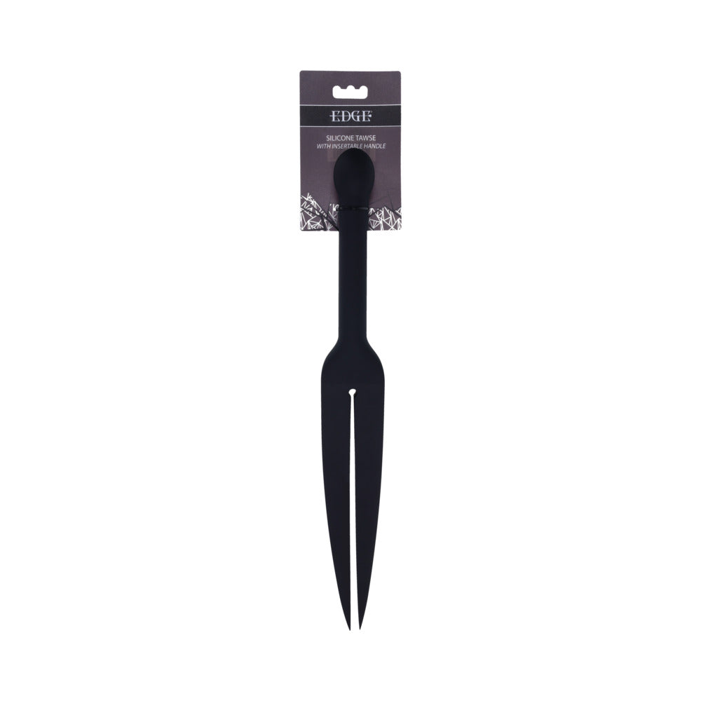 Sportsheets Edge Silicone Tawse - Black - Flexible Dual Tail Design