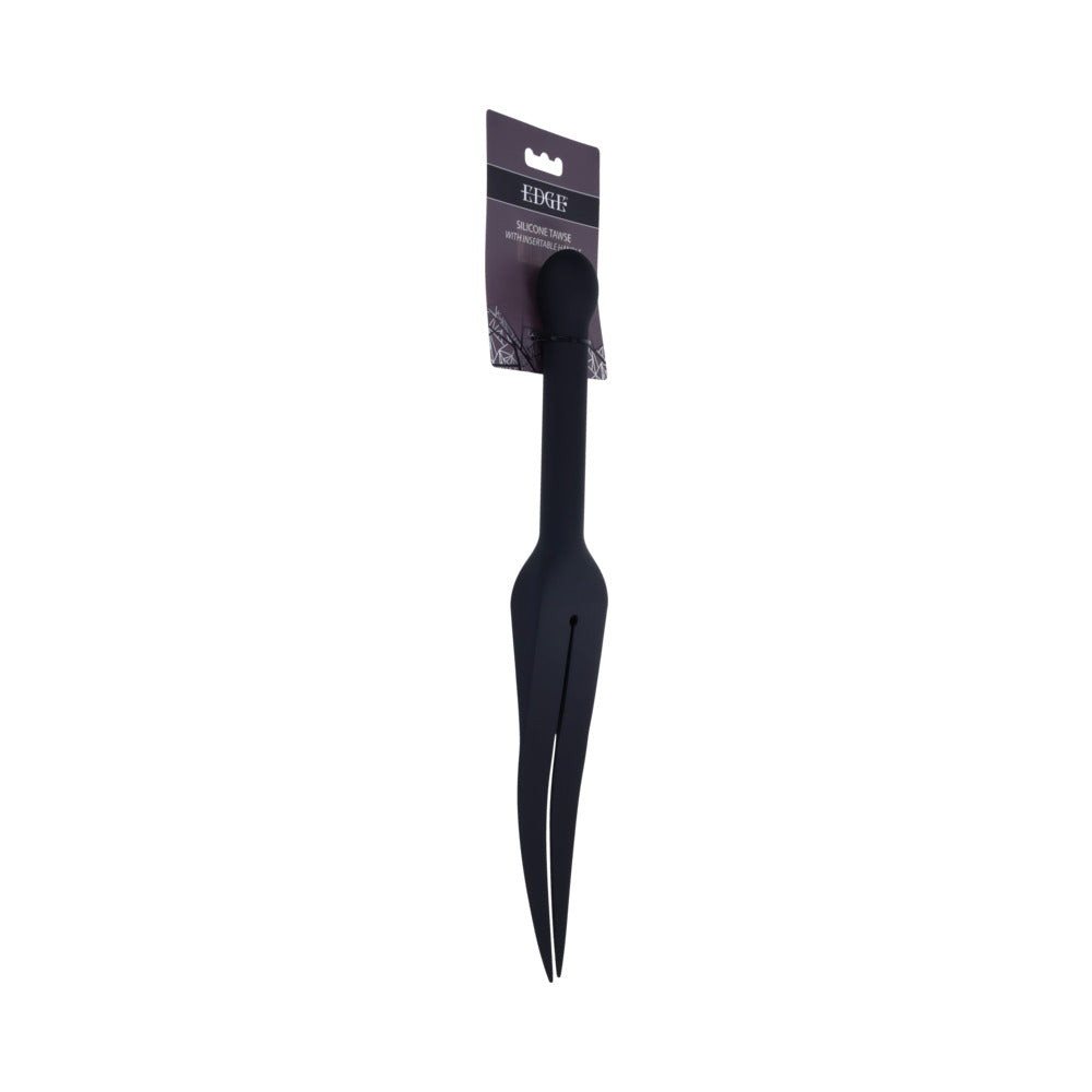 Sportsheets Edge Silicone Tawse - Black - Flexible Dual Tail Design