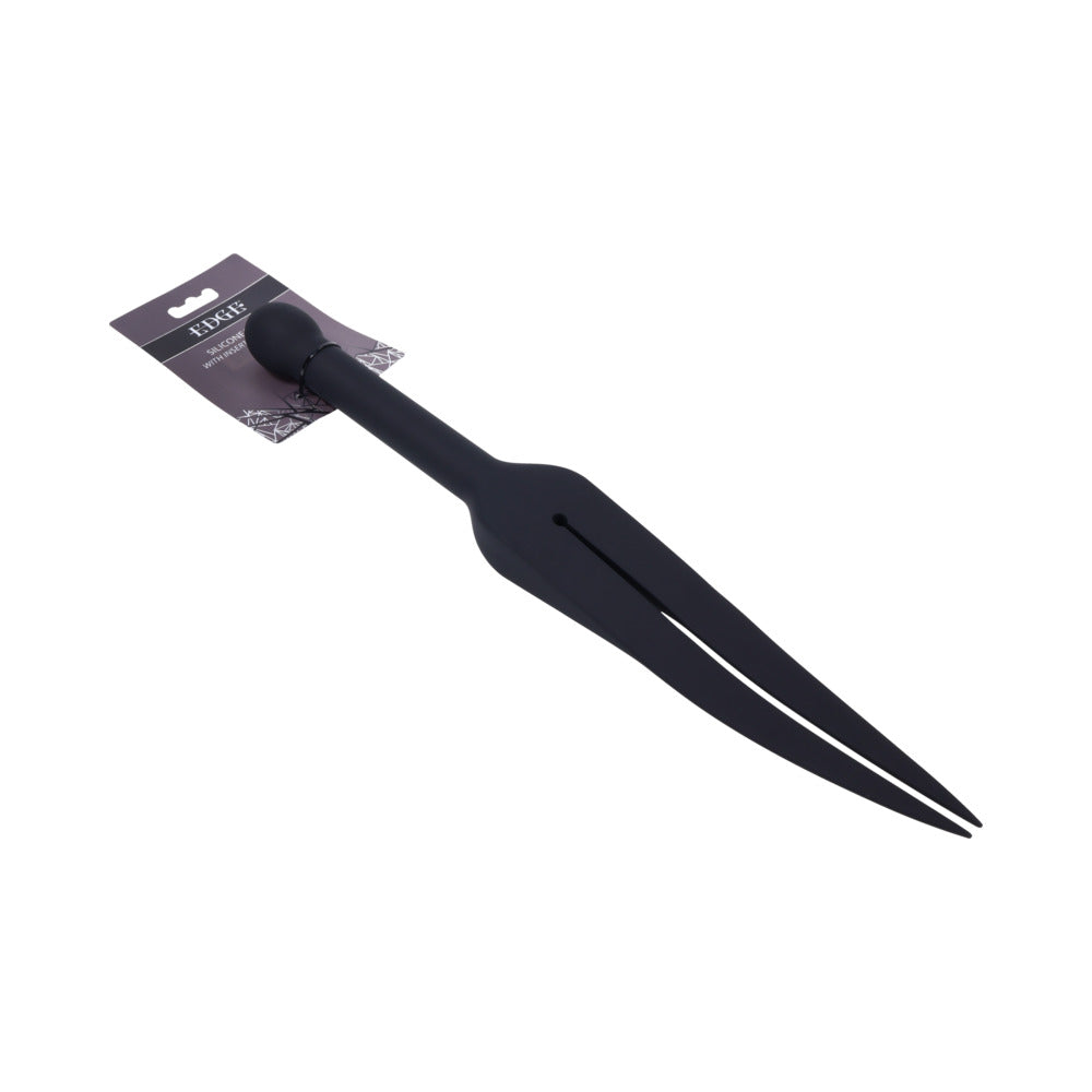 Sportsheets Edge Silicone Tawse - Black - Flexible Dual Tail Design