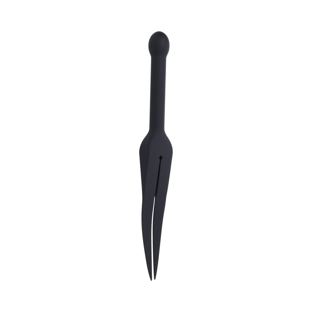 Sportsheets Edge Silicone Tawse - Black - Flexible Dual Tail Design