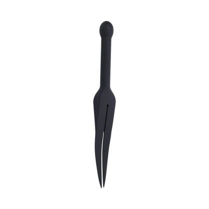Sportsheets Edge Silicone Tawse - Black - Flexible Dual Tail Design