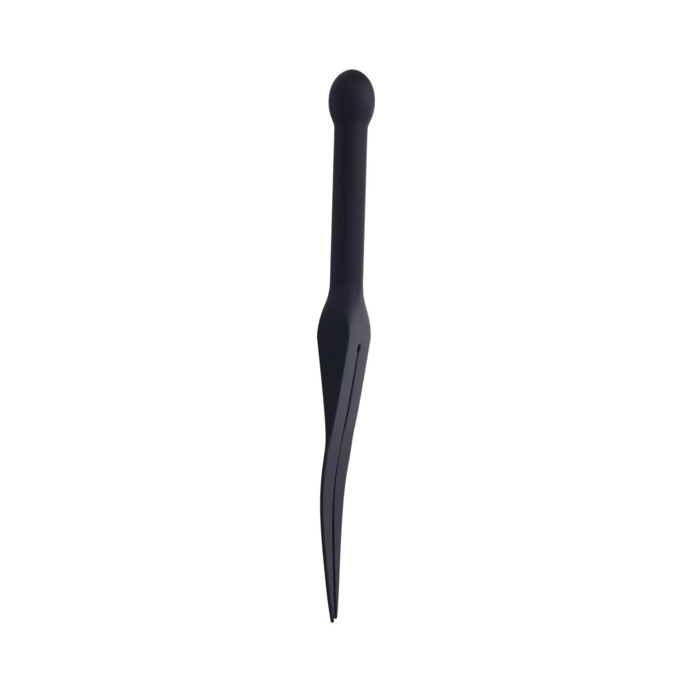 Sportsheets Edge Silicone Tawse - Black - Flexible Dual Tail Design