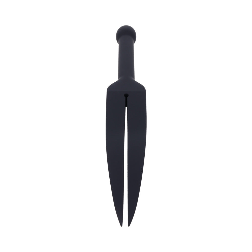 Sportsheets Edge Silicone Tawse - Black - Flexible Dual Tail Design