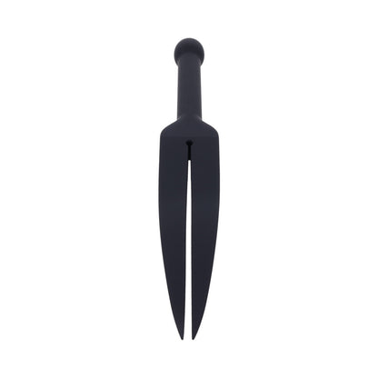 Sportsheets Edge Silicone Tawse - Black - Flexible Dual Tail Design