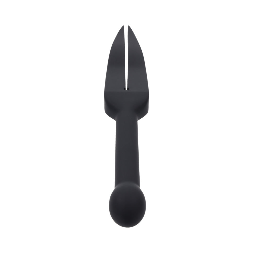 Sportsheets Edge Silicone Tawse - Black - Flexible Dual Tail Design