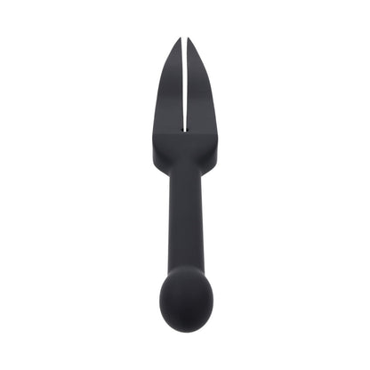 Sportsheets Edge Silicone Tawse - Black - Flexible Dual Tail Design