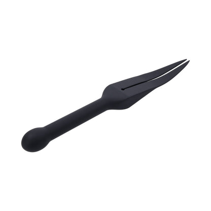 Sportsheets Edge Silicone Tawse - Black - Flexible Dual Tail Design