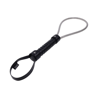 Sportsheets Edge Metal Loop Spanker - Precision Impact Tool - Silver/Steel/Chrome