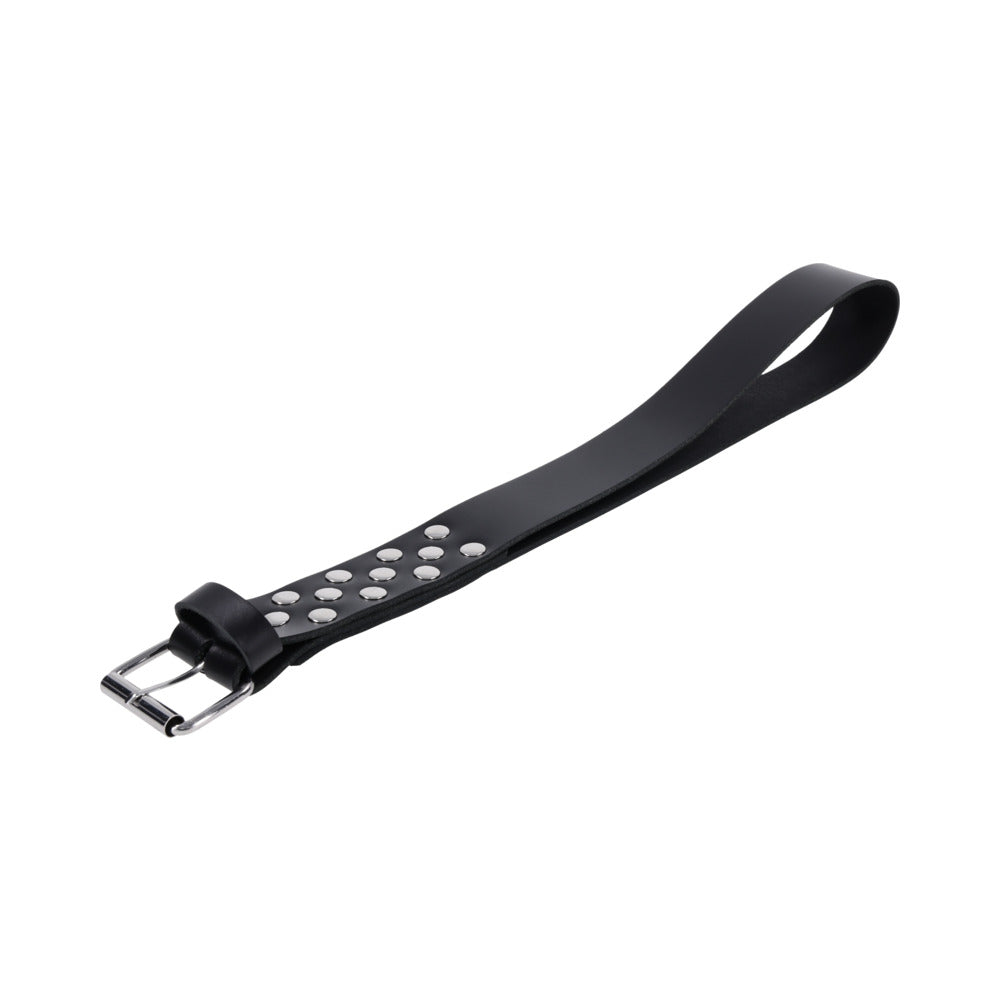 Sportsheets Edge Leather Belt Spanker – Black Leather Impact Tool