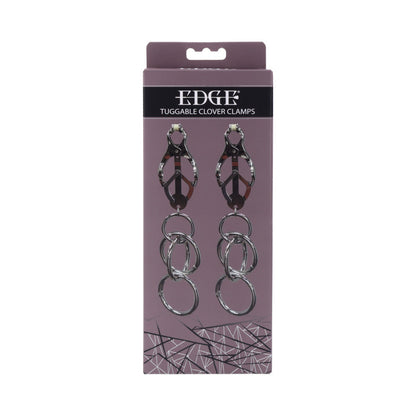 Sportsheets Edge Tuggable Clover Clamps – Silver Nipple Clamps with Progressive Pressure