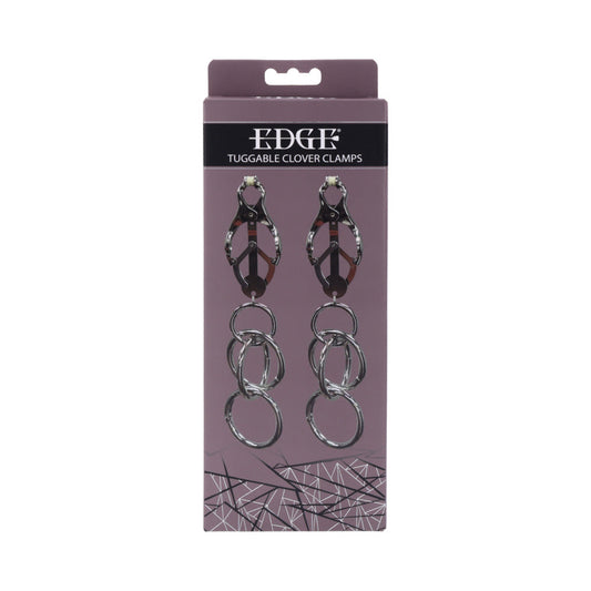 Sportsheets Edge Tuggable Clover Clamps – Silver Nipple Clamps with Progressive Pressure