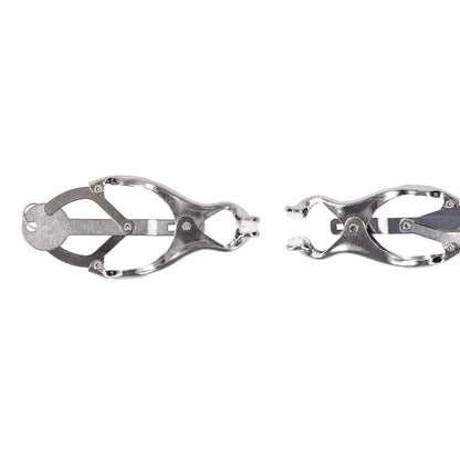Sportsheets Edge Tuggable Clover Clamps – Silver Nipple Clamps with Progressive Pressure