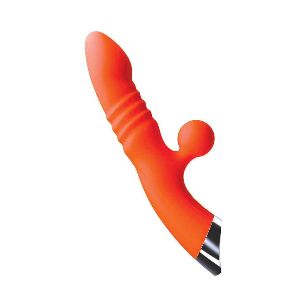Nasstoys Intruder Thrusting Pleasure Vibe – Orange – Dual Motor Vibrator with Thrusting and Vibration Functions
