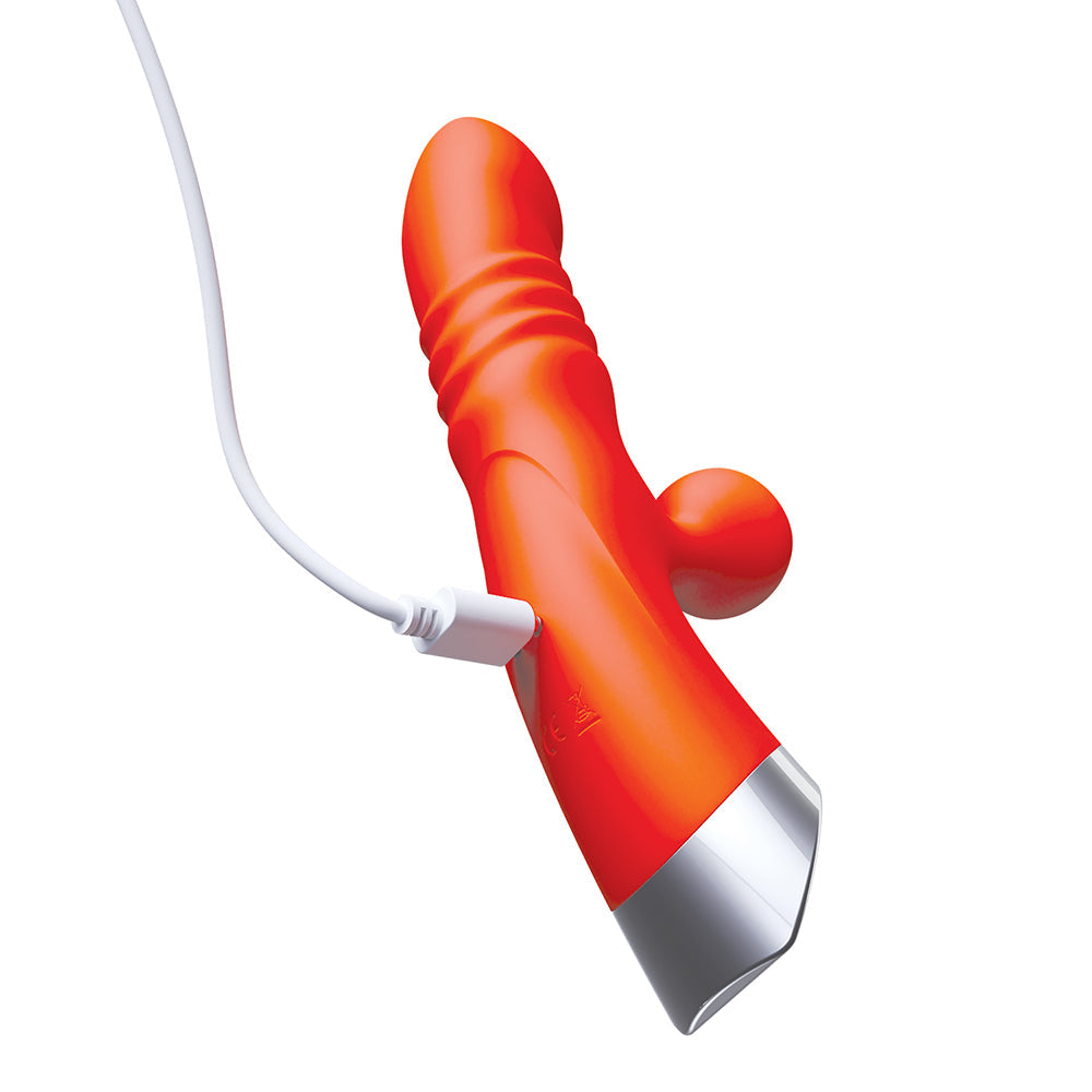 Nasstoys Intruder Thrusting Pleasure Vibe – Orange – Dual Motor Vibrator with Thrusting and Vibration Functions