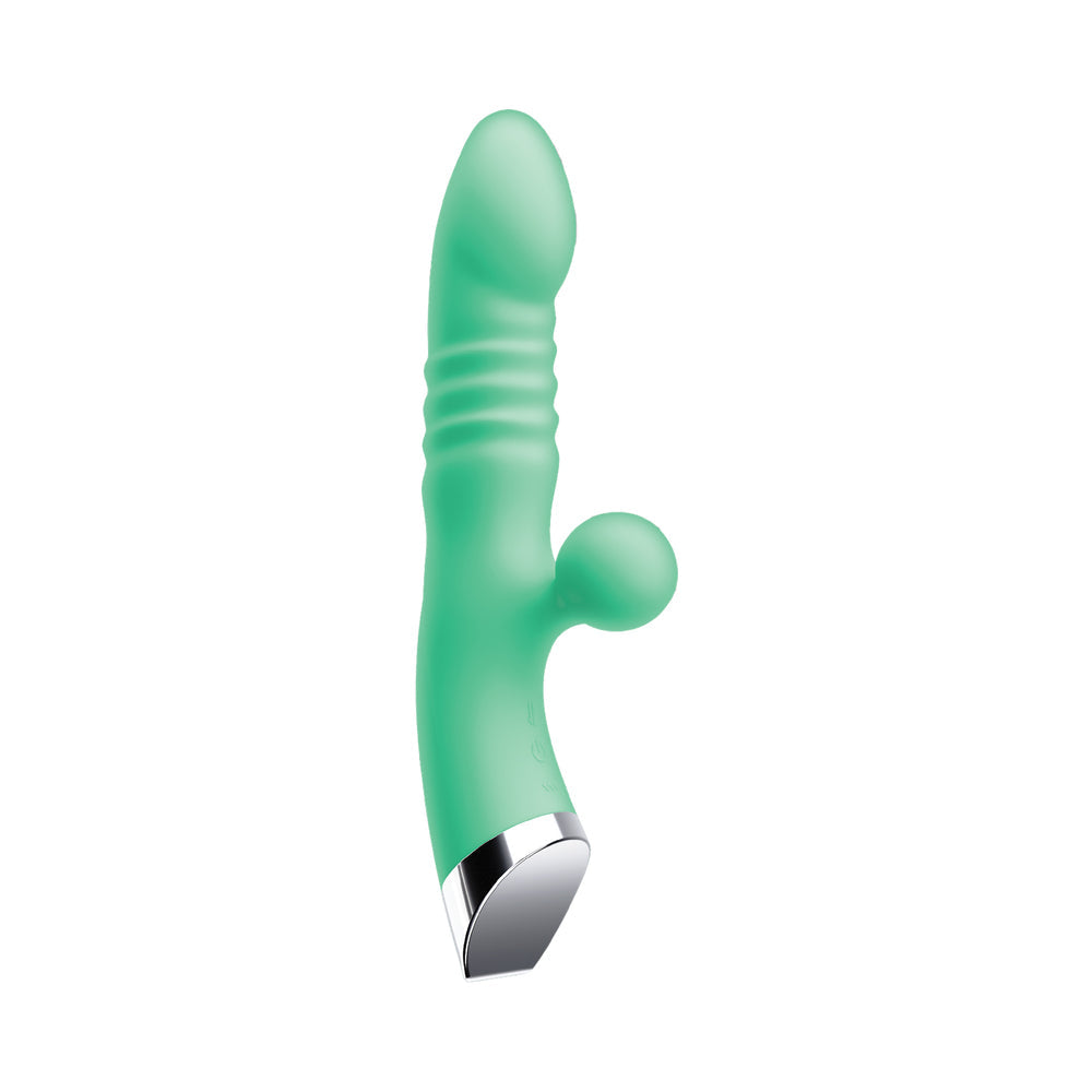Nasstoys Intruder Thrusting Pleasure Vibe - Mint - Thrusting Vibrator with Dual Motors