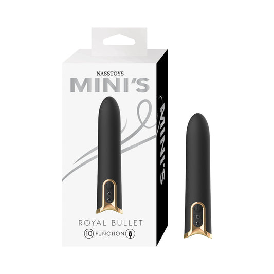 Nasstoys Mini's Royal Bullet Vibrator – Black – 10 Function Compact Design