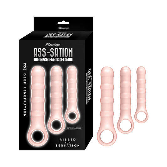Nasstoys Ass-Sation Anal Wand Training Kit – Beige – 3-Piece Set for Comfortable Exploration