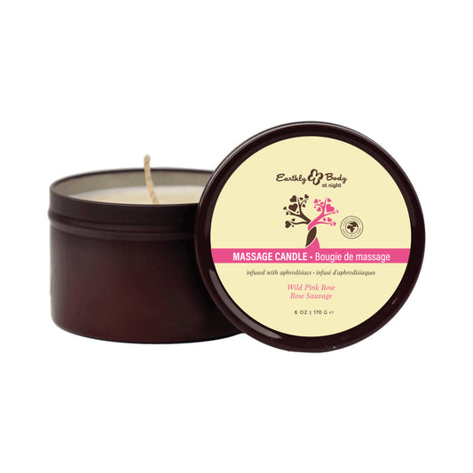 Earthly Body Aphrodisiac Collection Candle - Wild Pink Rose - 6 oz