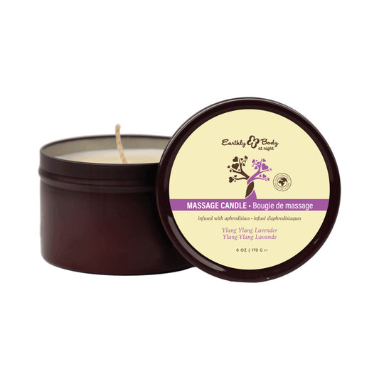 Earthly Body Ylang Ylang Lavender Candle – 6 oz Aromatherapy Candle