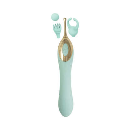 Nasstoys Gold Glam Tri Tip Vibe – Aqua – 12 Functions