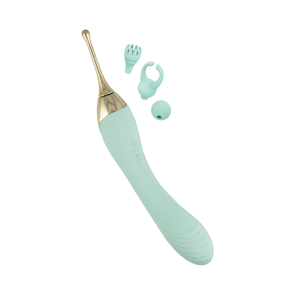 Nasstoys Gold Glam Tri Tip Vibe – Aqua – 12 Functions