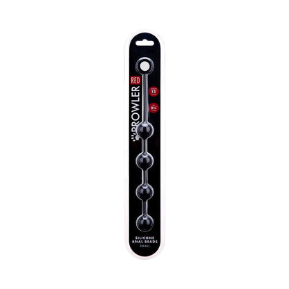 Prowler RED Small Silicone Anal Beads - Black