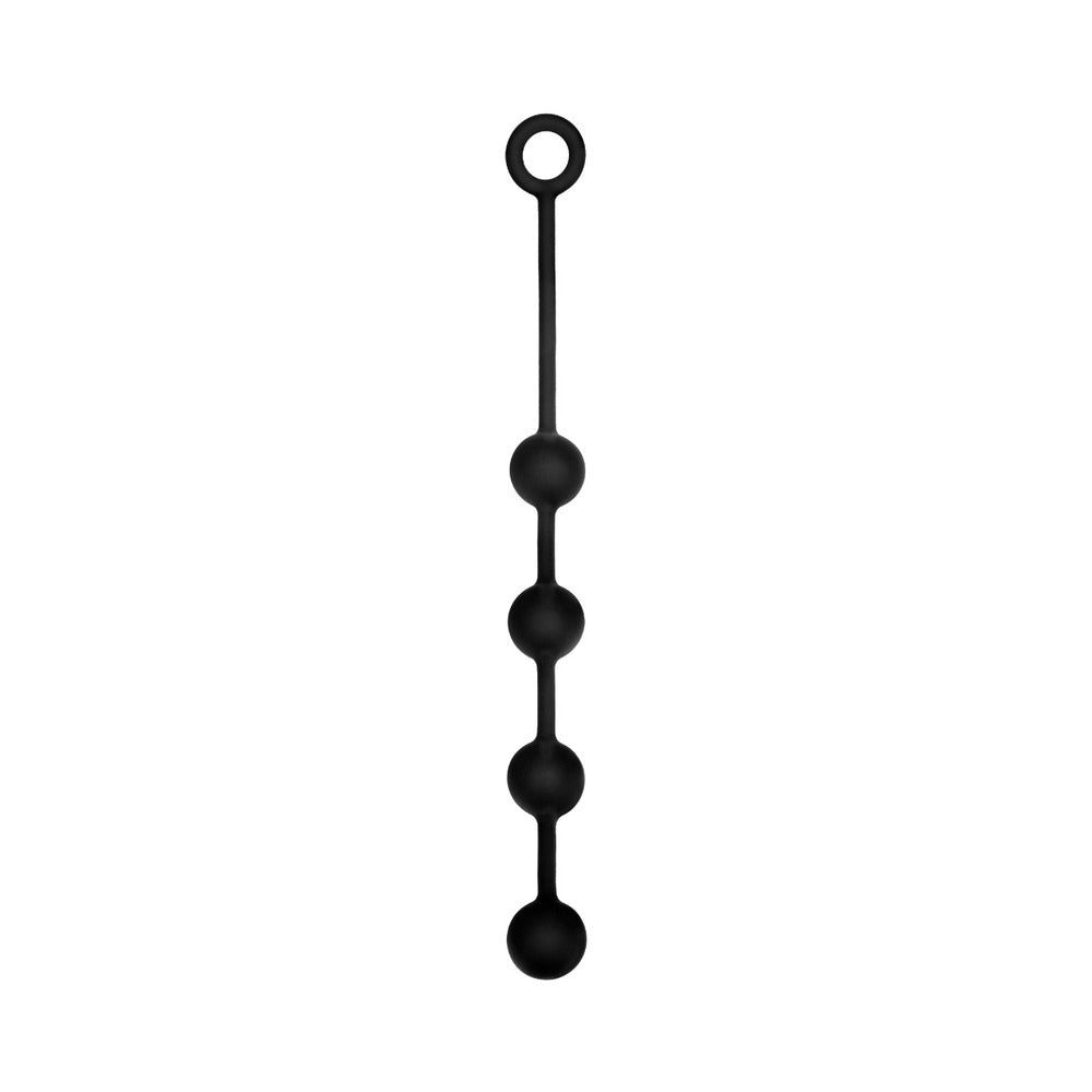 Prowler RED Small Silicone Anal Beads - Black