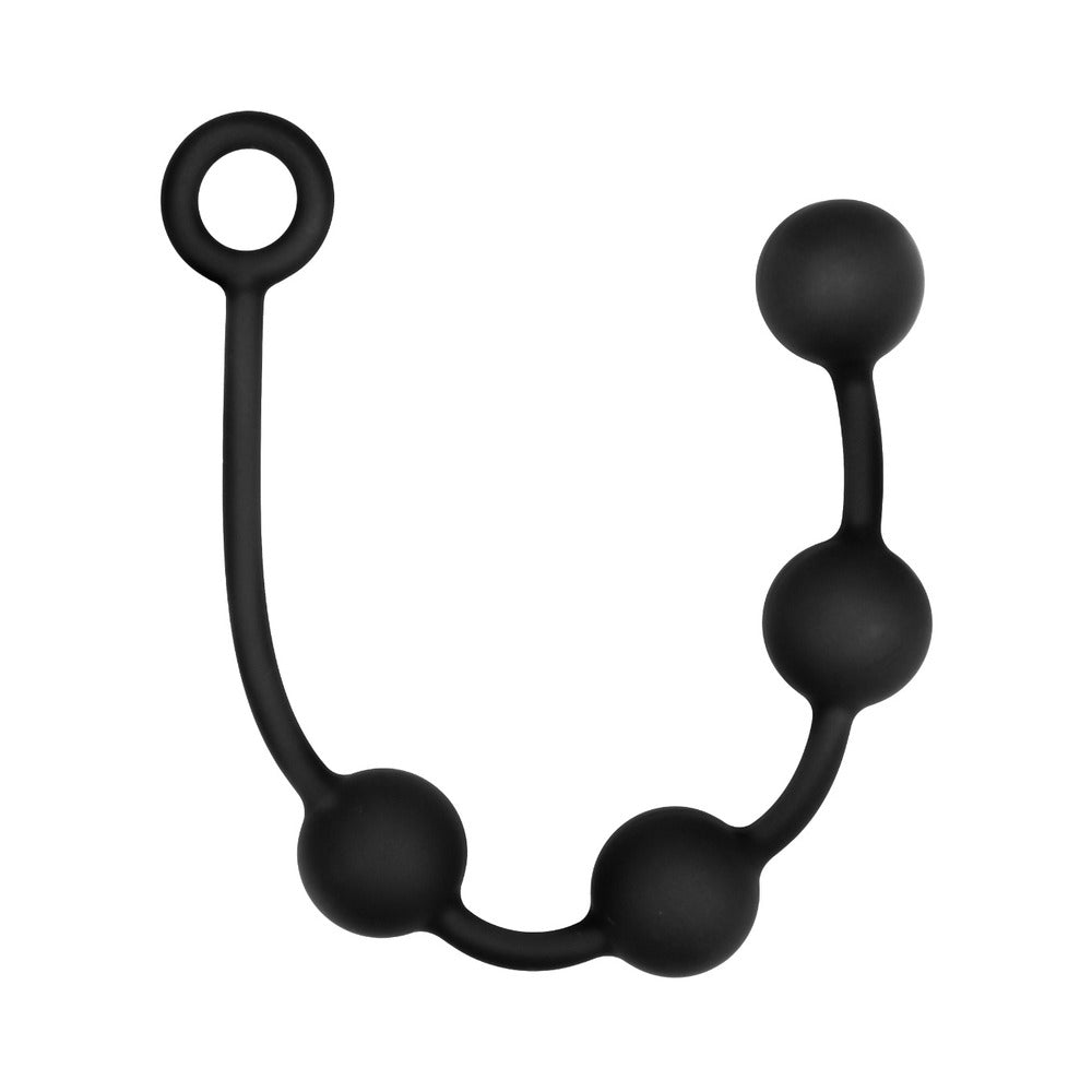 Prowler RED Small Silicone Anal Beads - Black