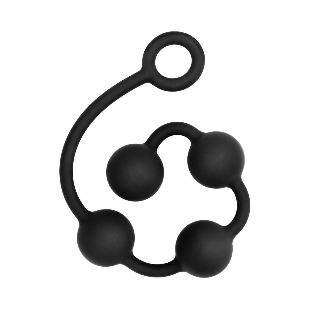 Prowler RED Small Silicone Anal Beads - Black