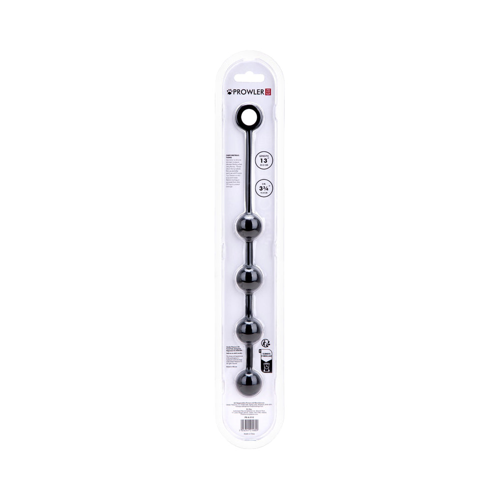 Prowler RED Small Silicone Anal Beads - Black