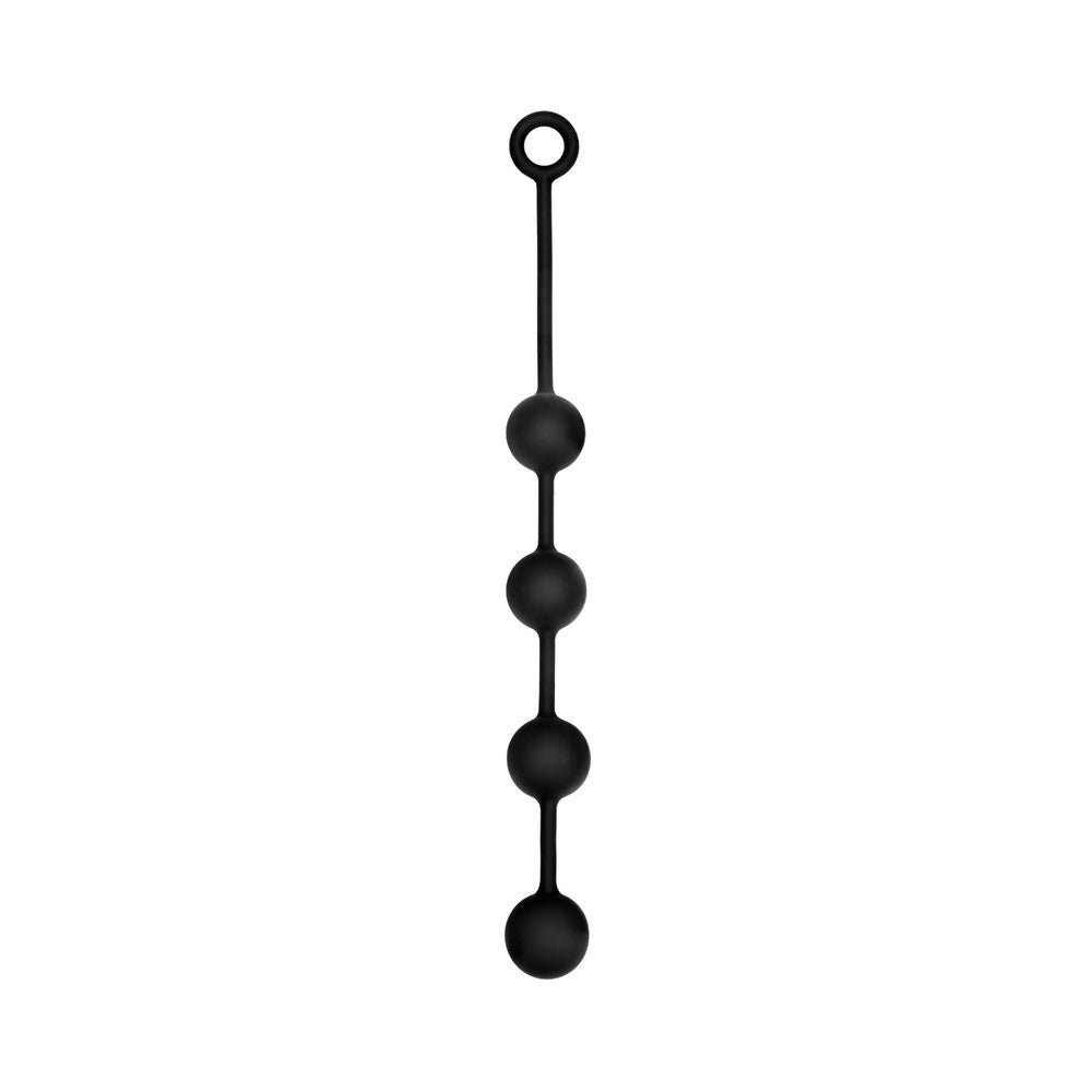 Prowler RED Medium Silicone Anal Beads – Black