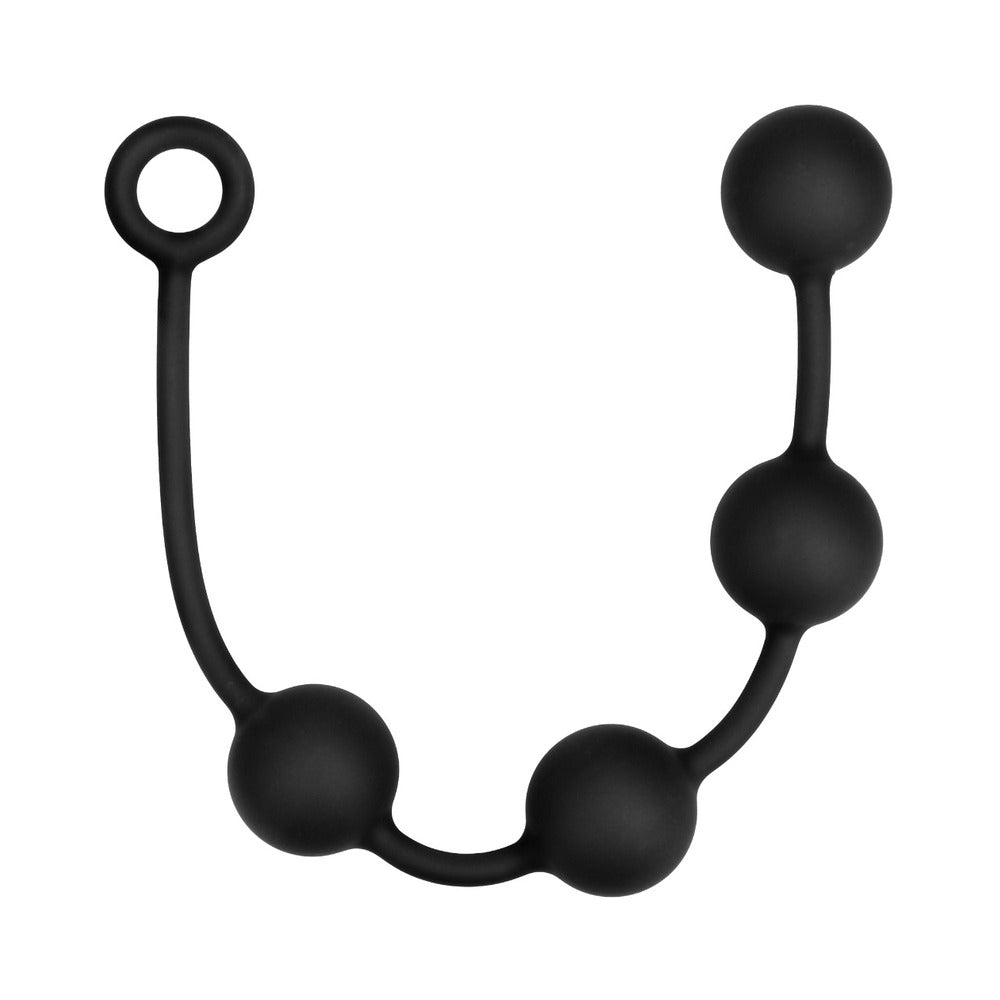 Prowler RED Medium Silicone Anal Beads – Black