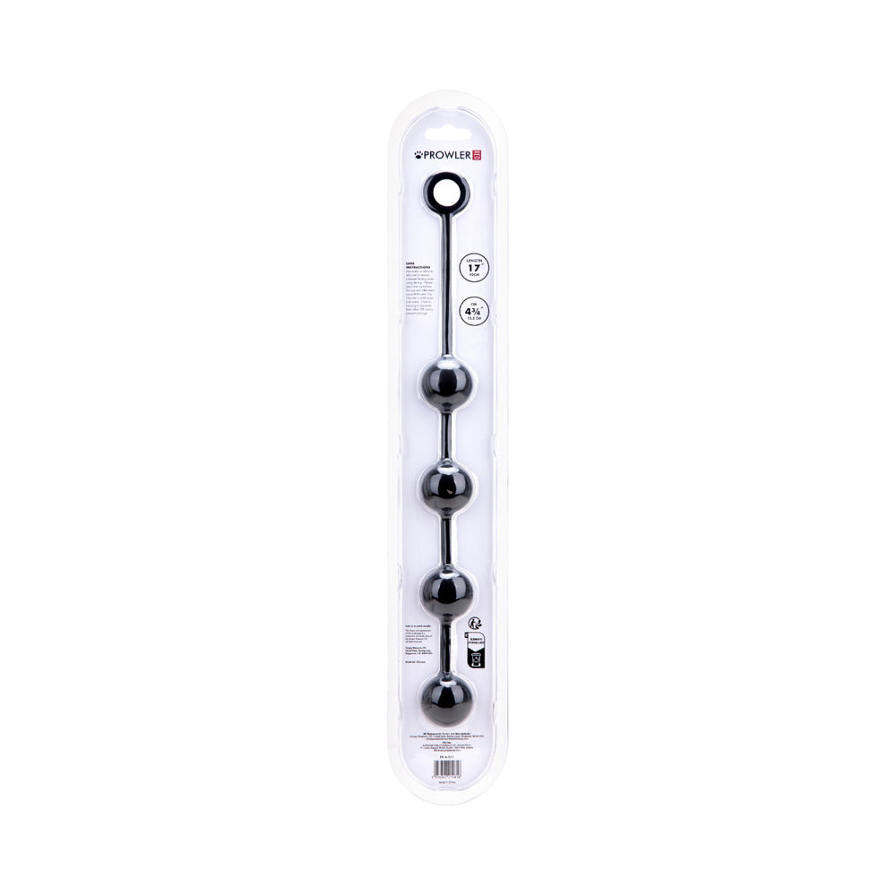 Prowler RED Medium Silicone Anal Beads – Black