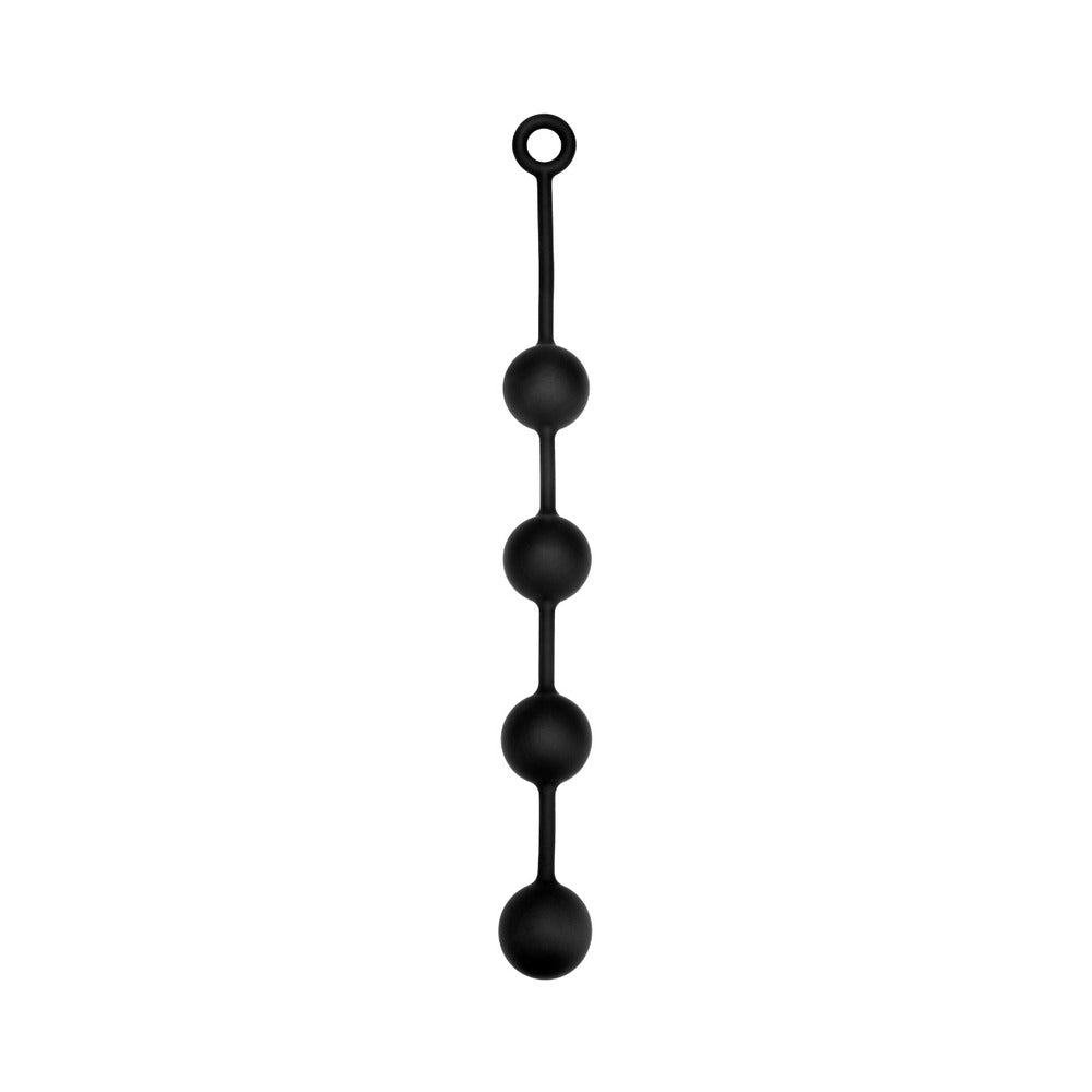 Prowler RED Large Silicone Anal Beads – Black