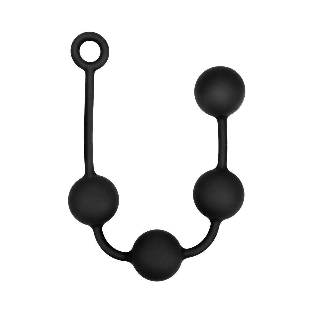 Prowler RED Large Silicone Anal Beads – Black