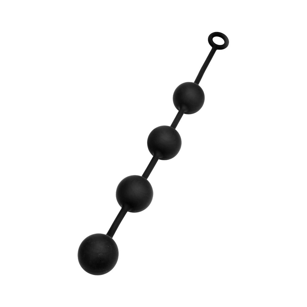 Prowler RED Large Silicone Anal Beads – Black