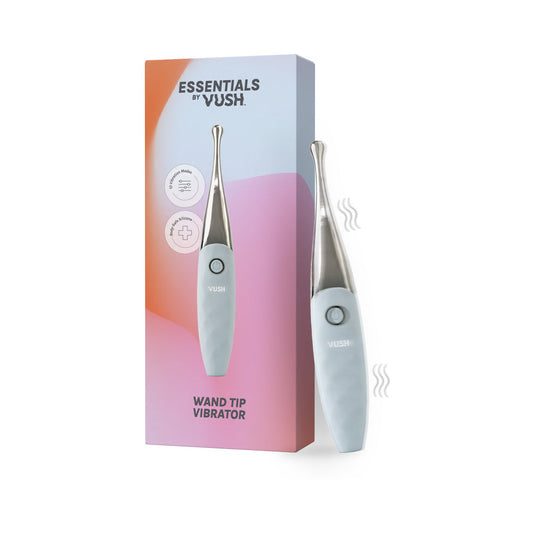 VUSH Essentials Wand Tip Vibrator – High-Frequency Silicone Massager – Gray