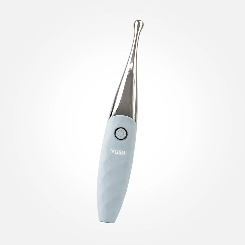 VUSH Essentials Wand Tip Vibrator – High-Frequency Silicone Massager – Gray